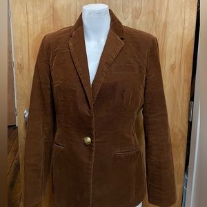 J Crew Women’s Campbell Brown Corduroy Blazer Jacket - Size 6